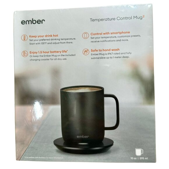 Ember Temperature Control Mug² Black 10 Oz / 295 Ml Brand New - Picture 3 of 4
